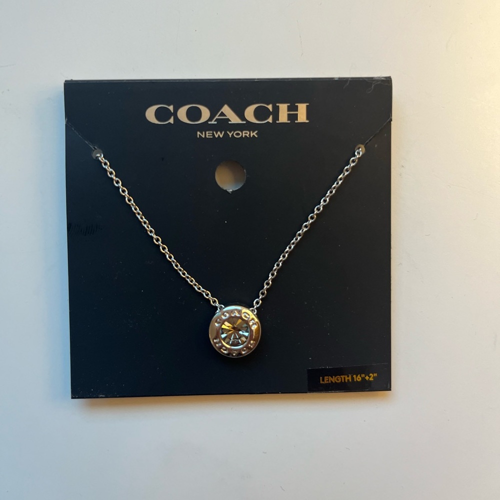 Coach silver necklace